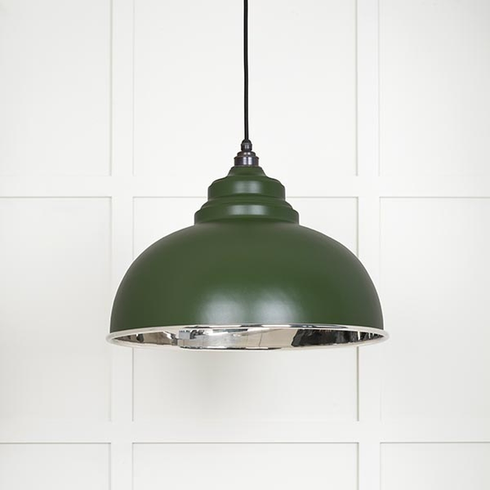 49505H • 400mm • Smooth Nickel & Heath • From The Anvil Harborne Pendant