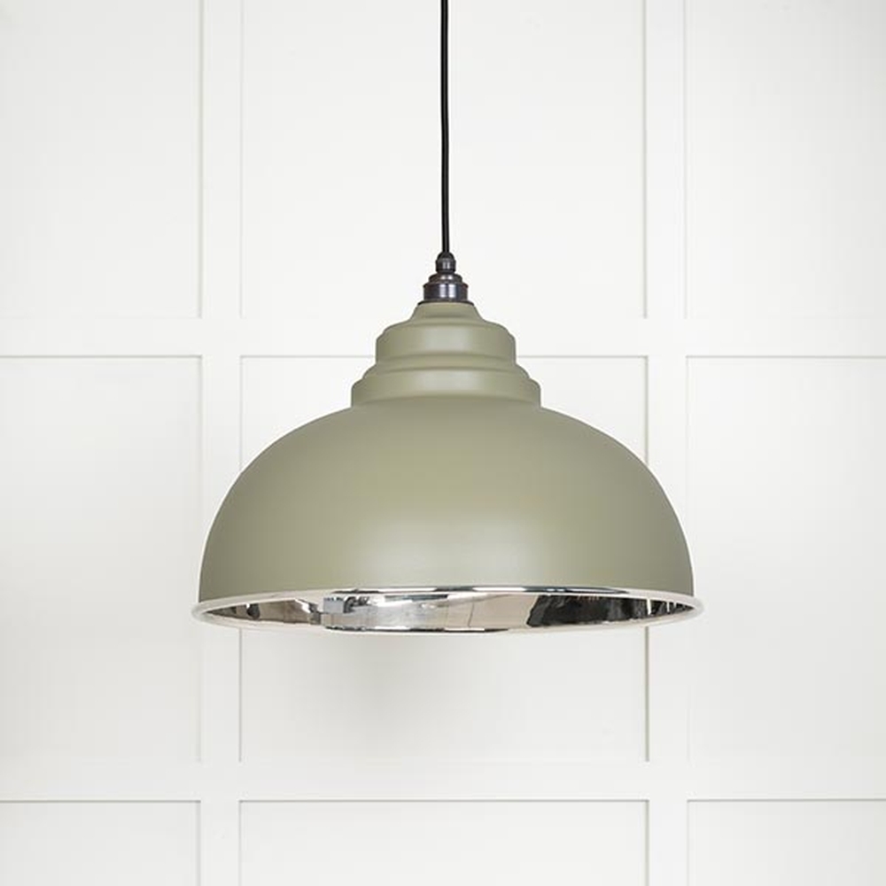 49505TU • 400mm • Smooth Nickel & Tump • From The Anvil Harborne Pendant