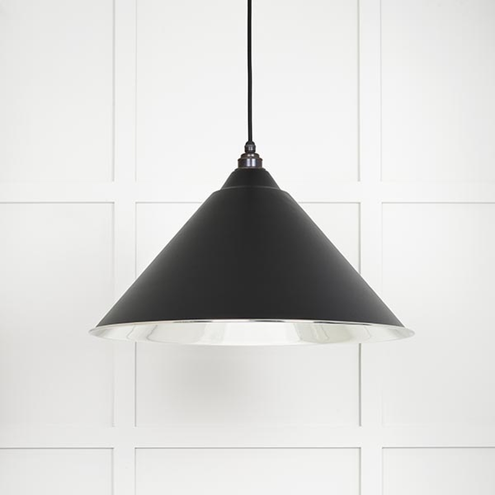 49506EB • 510mm • Smooth Nickel & Elan Black • From The Anvil Hockley Pendant