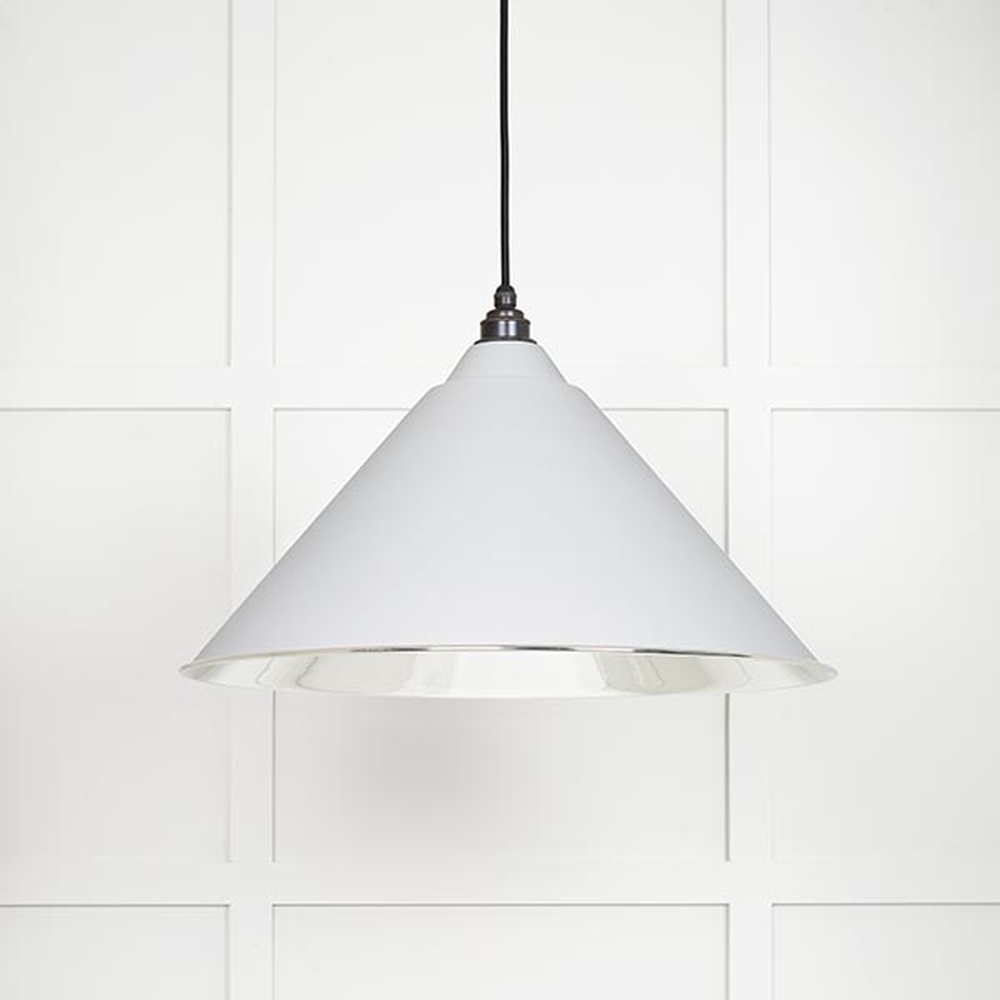 49506F • 510mm • Smooth Nickel & Flock • From The Anvil Hockley Pendant