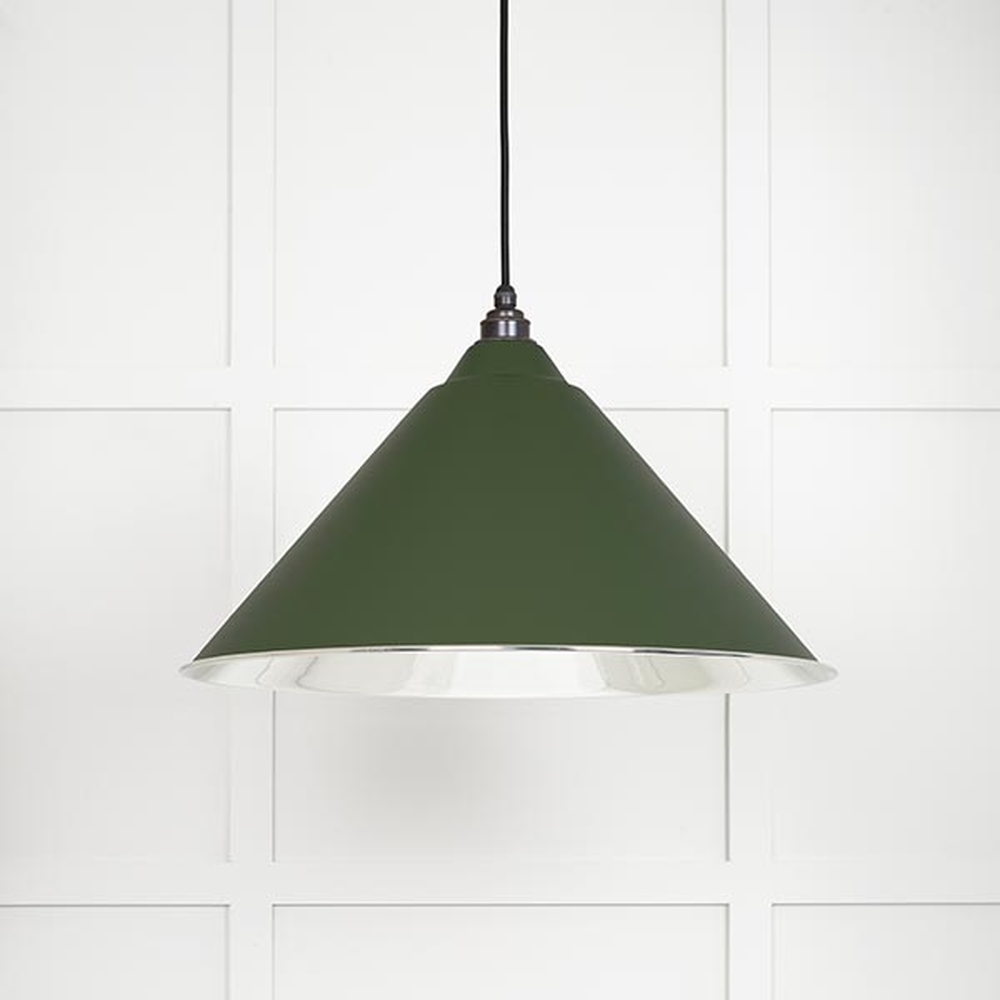 49506H • 510mm • Smooth Nickel & Heath • From The Anvil Hockley Pendant