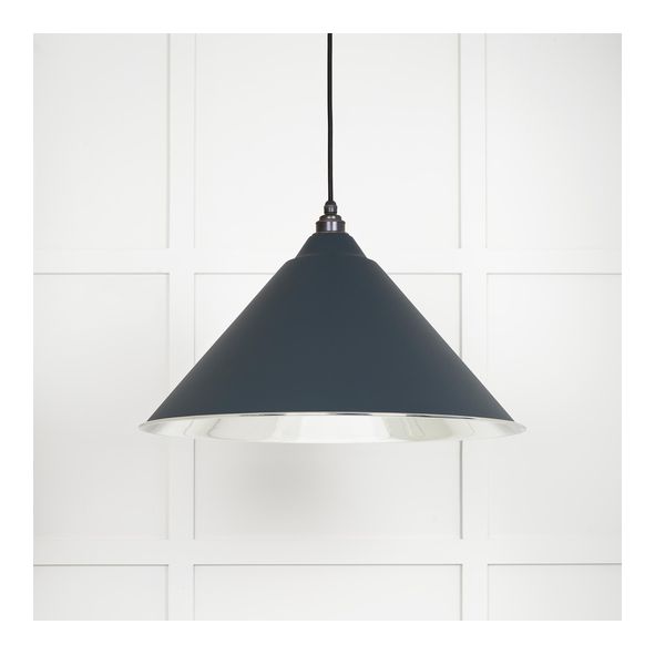 49506SO  510mm  Smooth Nickel & Soot  From The Anvil Hockley Pendant