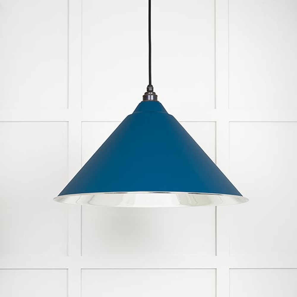 49506U • 510mm • Smooth Nickel & Upstream • From The Anvil Hockley Pendant