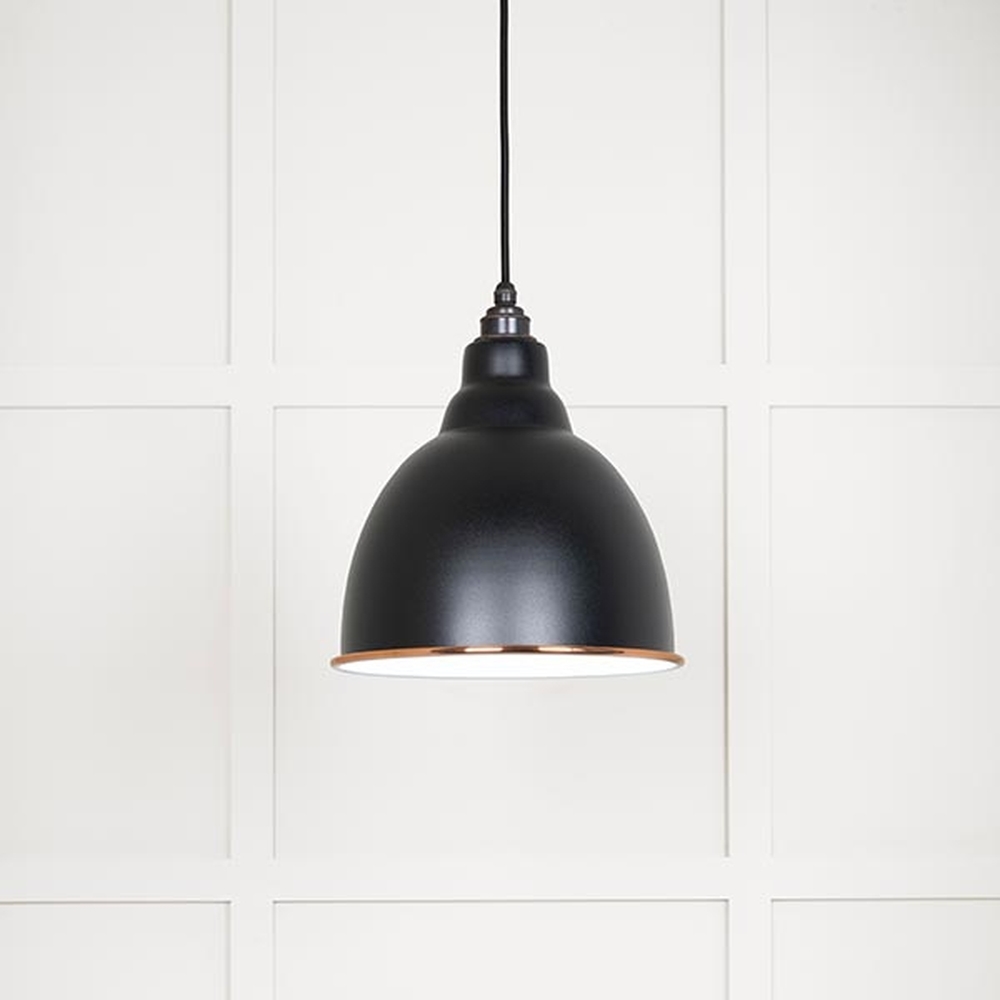 49507EB • 260mm • White Gloss & Elan Black • From The Anvil Brindley Pendant