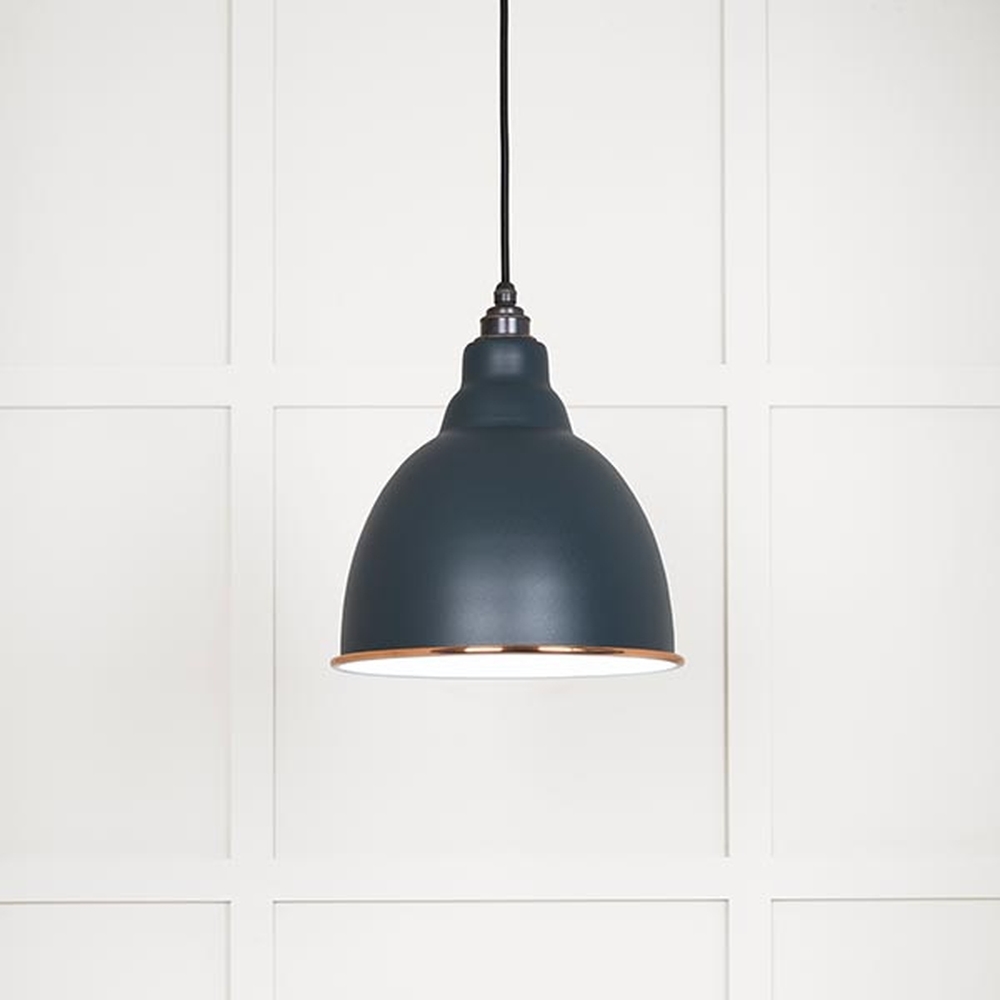 49507SO • 260mm • White Gloss & Soot • From The Anvil Brindley Pendant