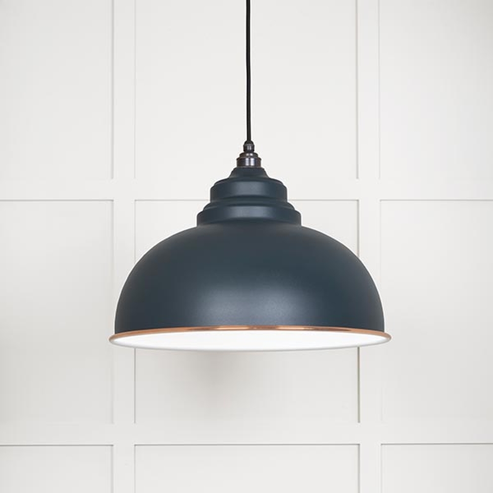 49508SO • 400mm • White Gloss & Soot • From The Anvil Harborne Pendant