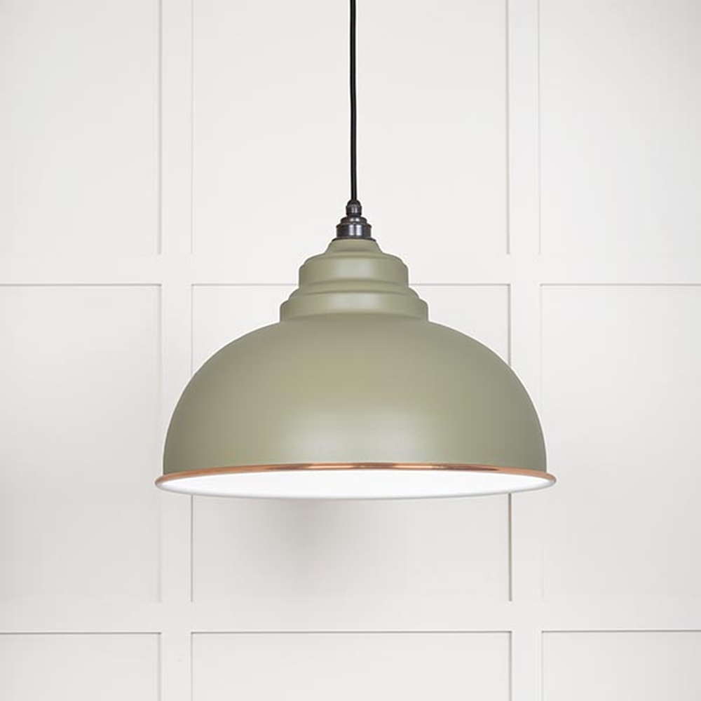 49508TU • 400mm • White Gloss & Tump • From The Anvil Harborne Pendant