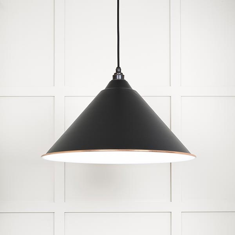 49510EB • 510mm • White Gloss & Elan Black • From The Anvil Hockley Pendant