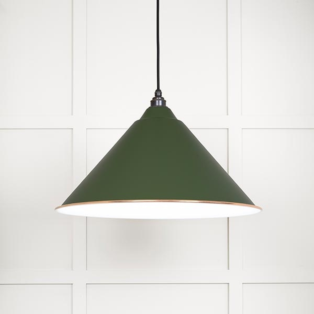 49510H • 510mm • White Gloss & Heath • From The Anvil Hockley Pendant