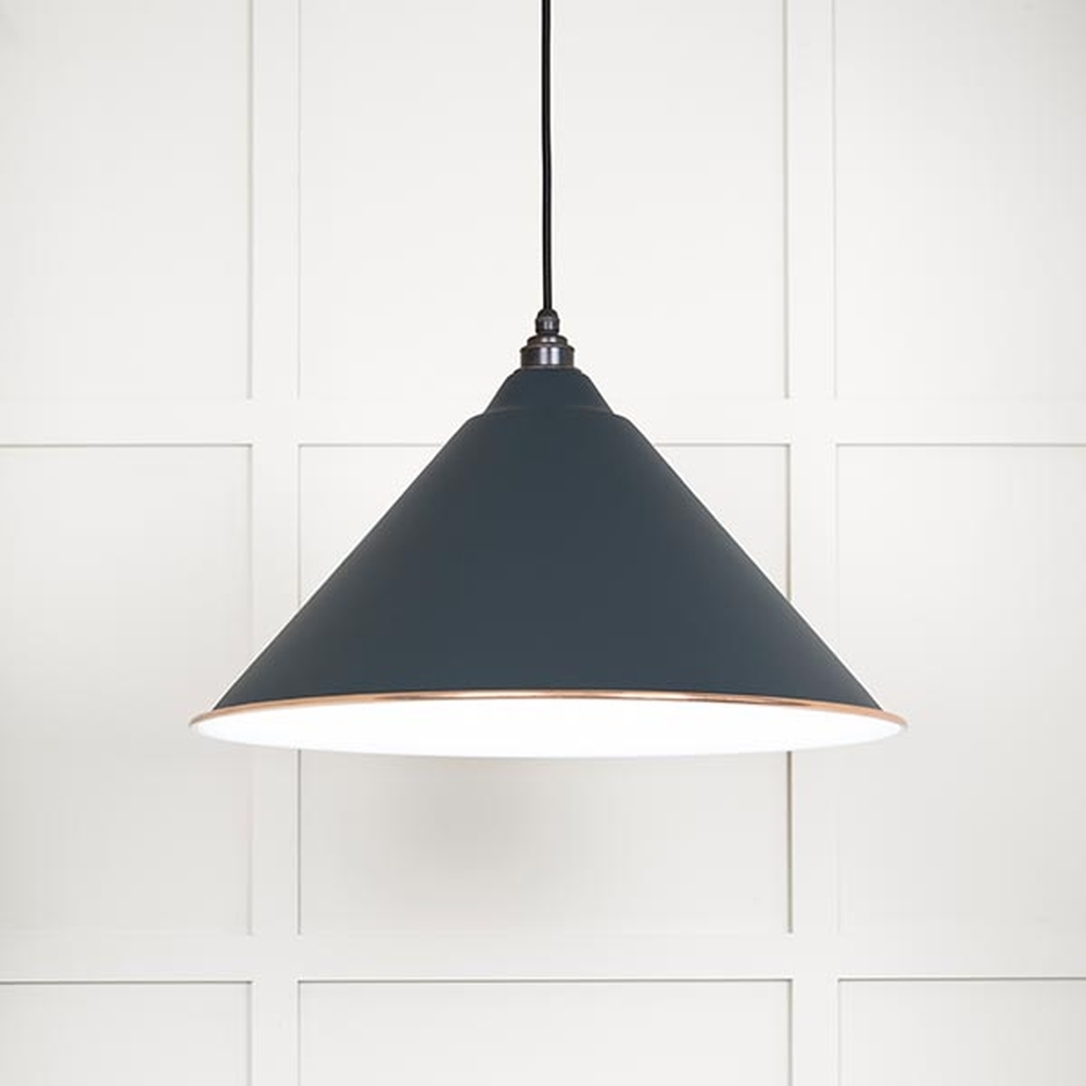 49510SO • 510mm • White Gloss & Soot • From The Anvil Hockley Pendant