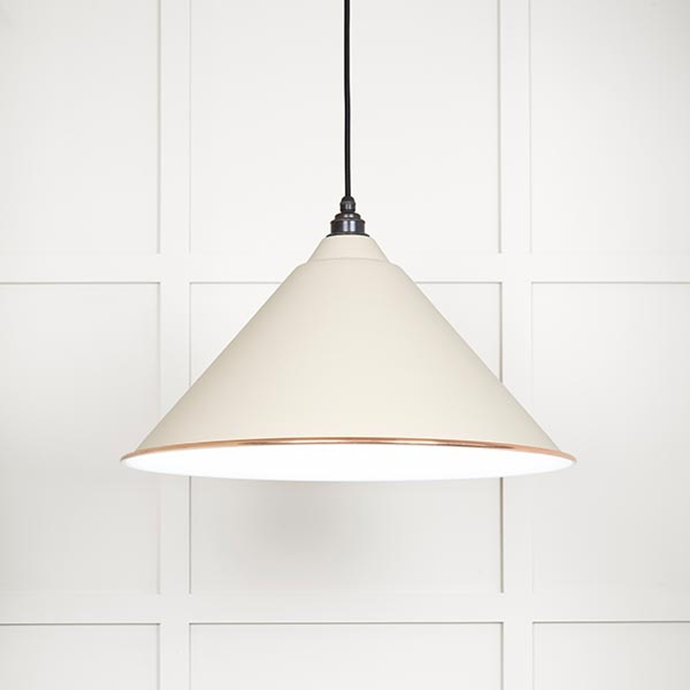 49510TE • 510mm • White Gloss & Teasel • From The Anvil Hockley Pendant