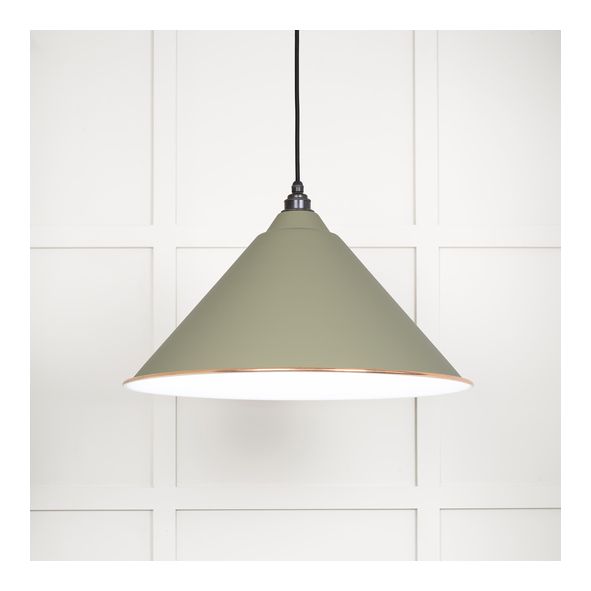 49510TU  510mm  White Gloss & Tump  From The Anvil Hockley Pendant