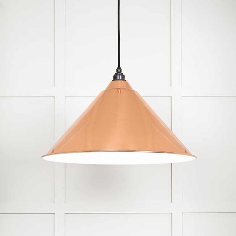 49510 • 510mm • White Gloss & Copper • From The Anvil Hockley Pendant