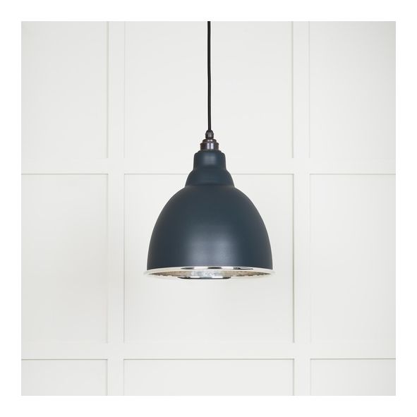 49511SO  260mm  Hammered Nickel & Soot  From The Anvil Brindley Pendant