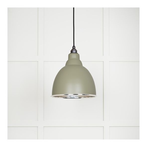 49511TU  260mm  Hammered Nickel & Tump  From The Anvil Brindley Pendant