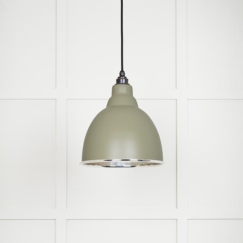 49511TU • 260mm • Hammered Nickel & Tump • From The Anvil Brindley Pendant