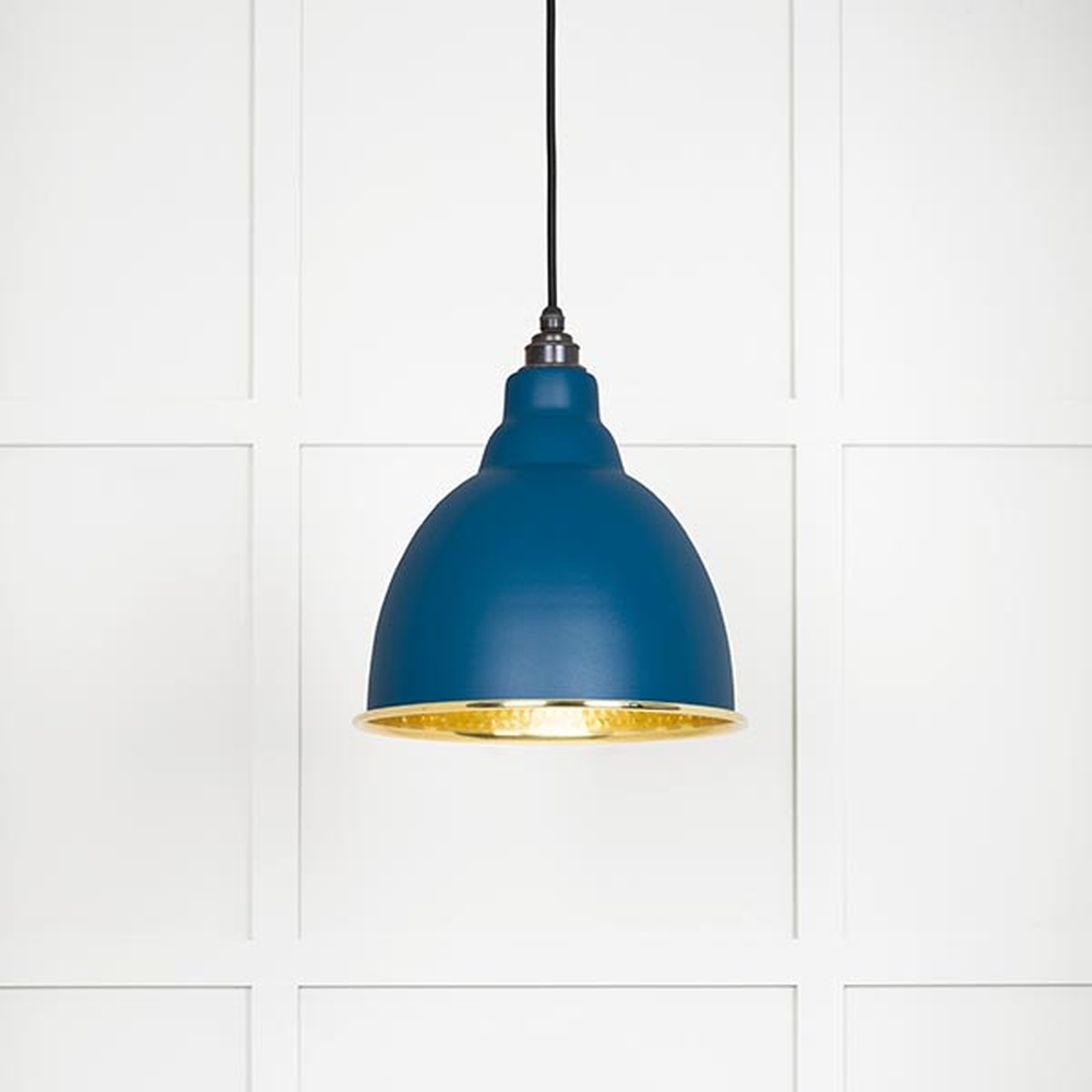 49517U • 260mm • Hammered Brass & Upstream • From The Anvil Brindley Pendant