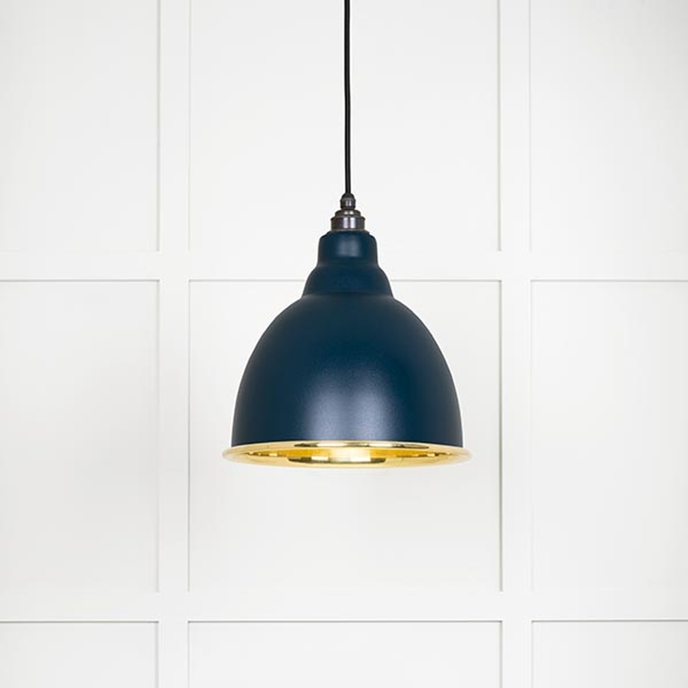 49518DU • 260mm • Smooth Brass & Dusk • From The Anvil Brindley Pendant