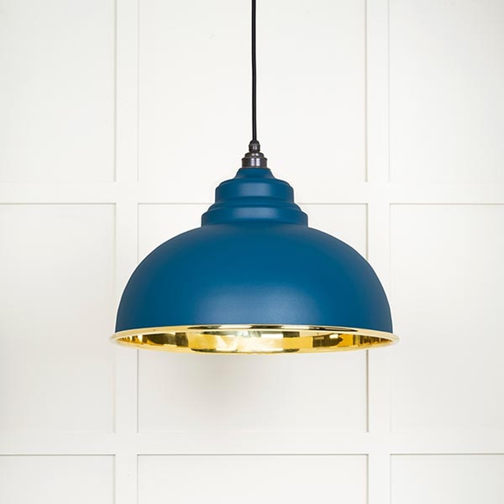 49522U • 400mm • Smooth Brass & Upstream • From The Anvil Harborne Pendant