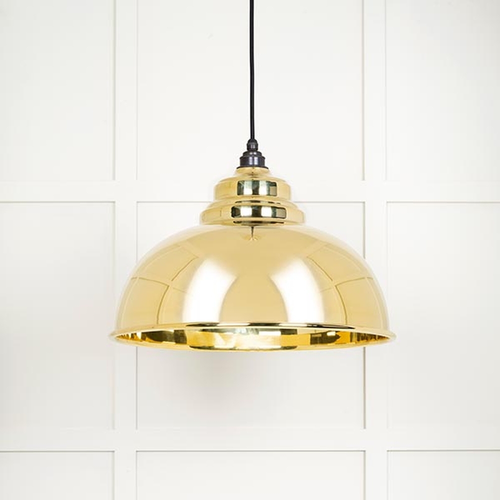 49522 • 400mm • Smooth Brass • From The Anvil Harborne Pendant