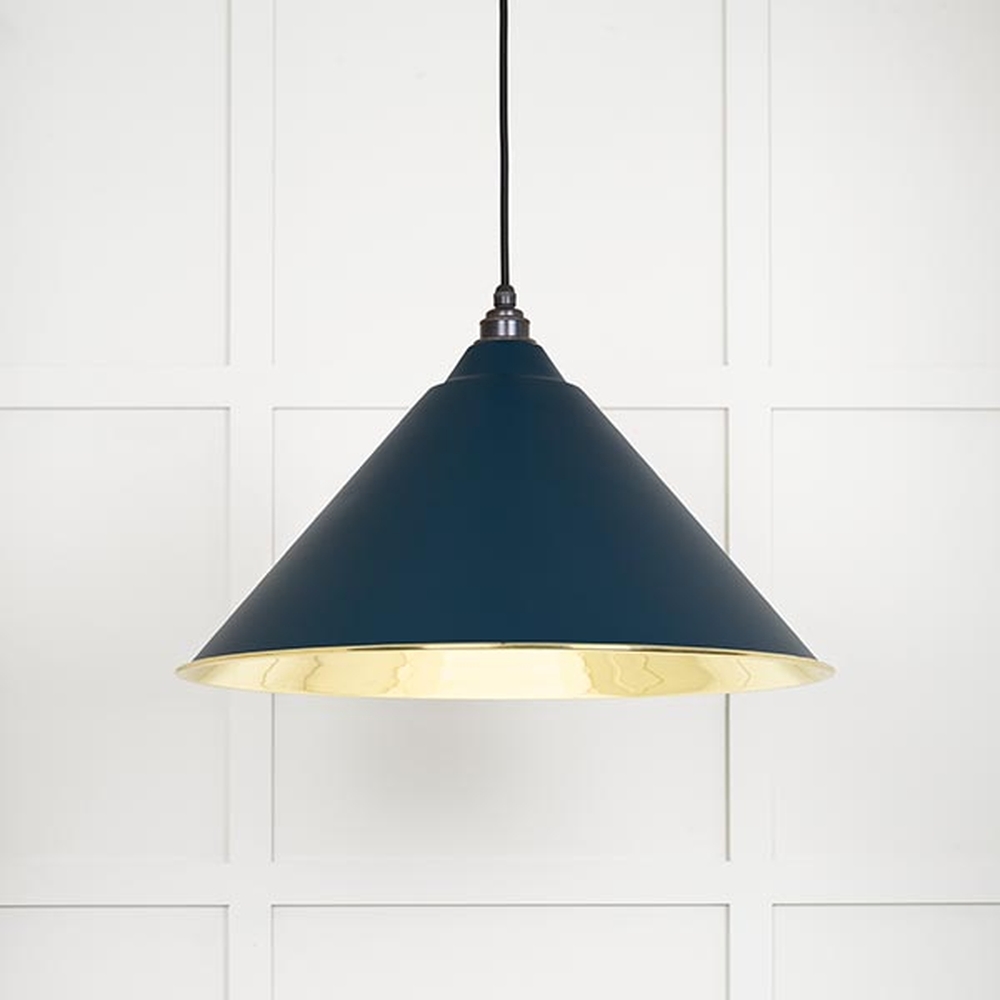 49524DU • 510mm • Smooth Brass & Dusk • From The Anvil Hockley Pendant