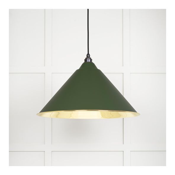 49524H  510mm  Smooth Brass & Heath  From The Anvil Hockley Pendant