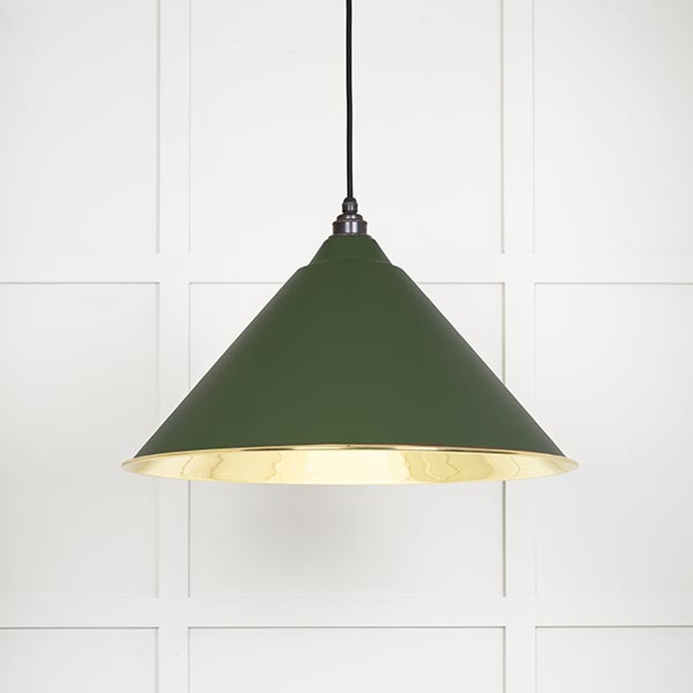 49524H • 510mm • Smooth Brass & Heath • From The Anvil Hockley Pendant