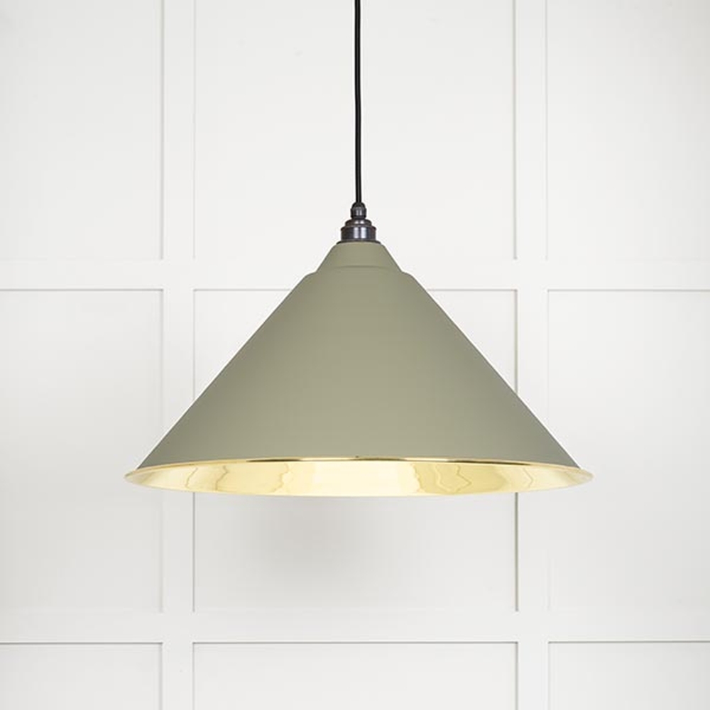 49524TU • 510mm • Smooth Brass & Tump • From The Anvil Hockley Pendant