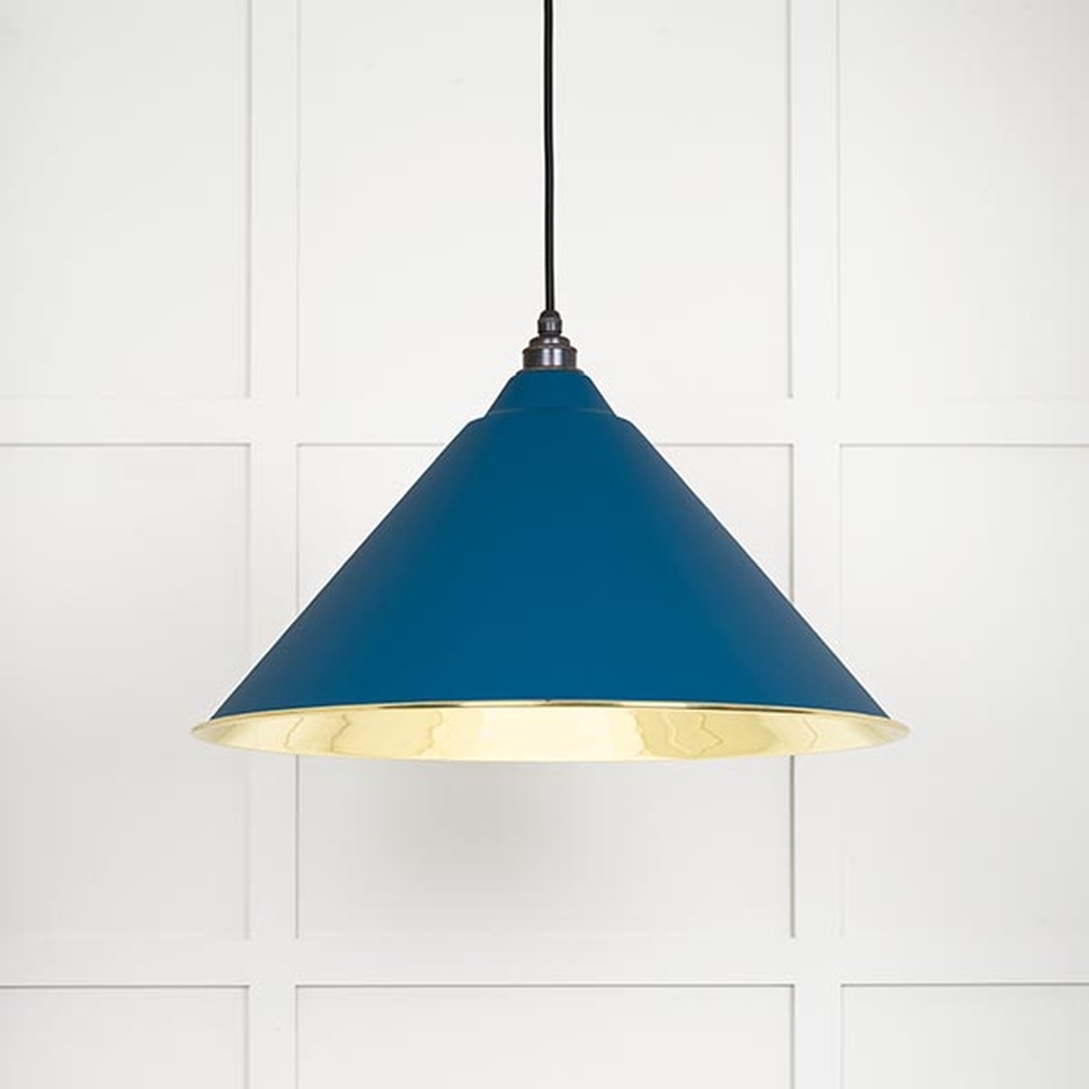 49524U • 510mm • Smooth Brass & Upstream • From The Anvil Hockley Pendant