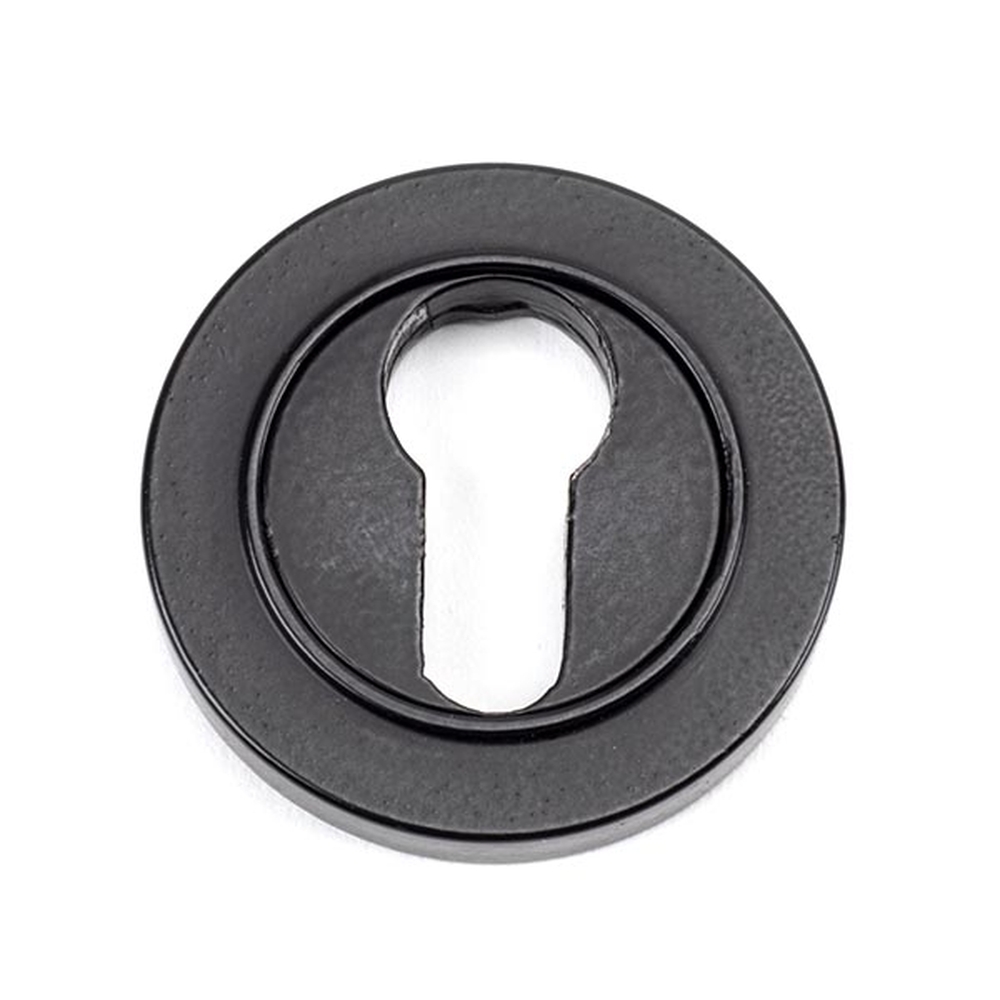 49540 • 53mm • Matt Black • From The Anvil Round Euro Escutcheon [Plain]