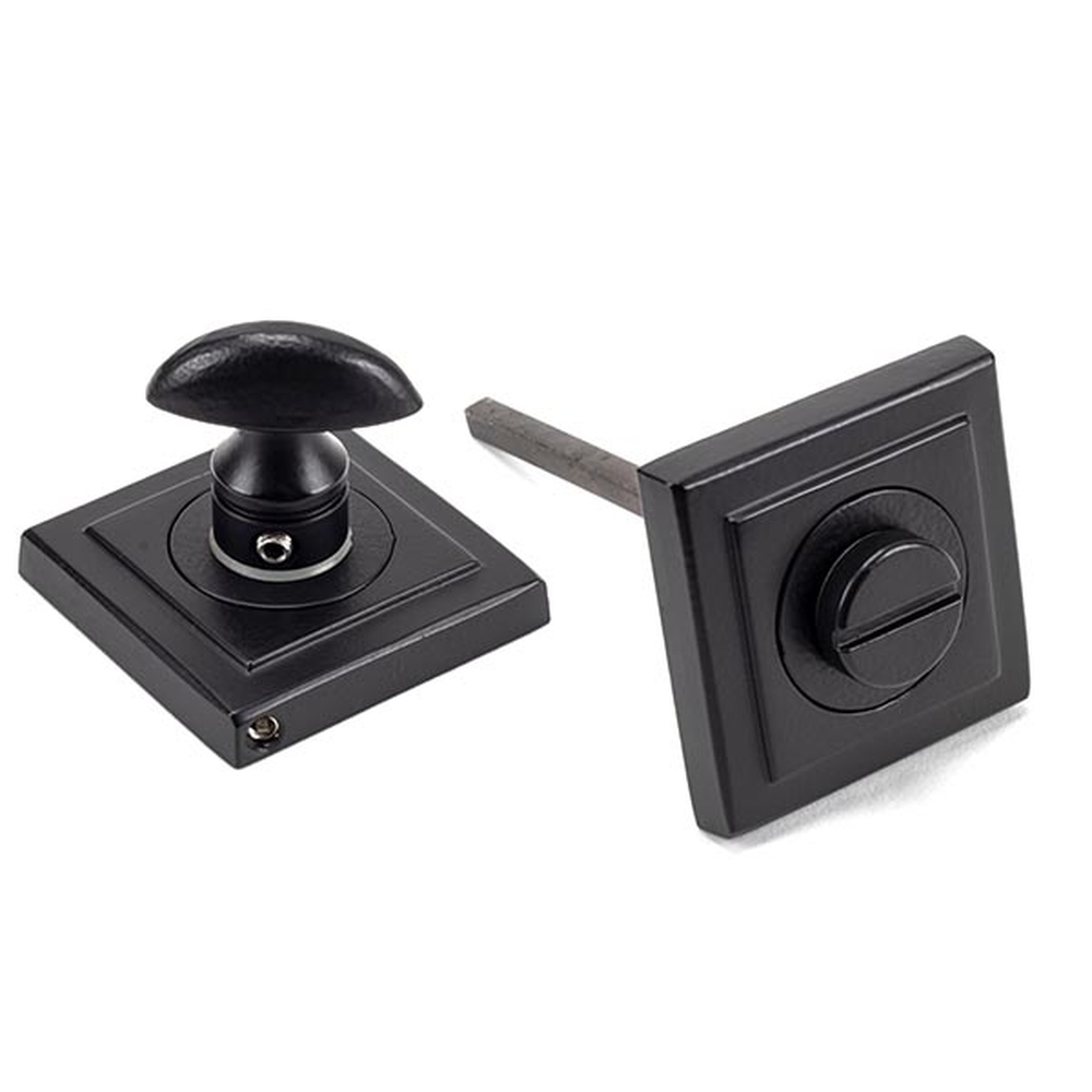 49547  53 x 53 x 8mm  Matt Black  From The Anvil Round Thumbturn Set [Square]