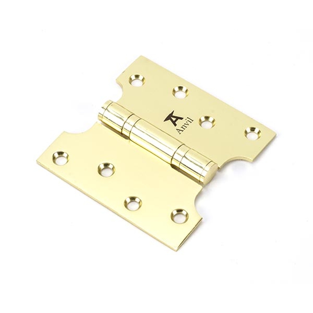 49554 • 102 x 102mm • Polished Brass • From The Anvil Parliament Hinge