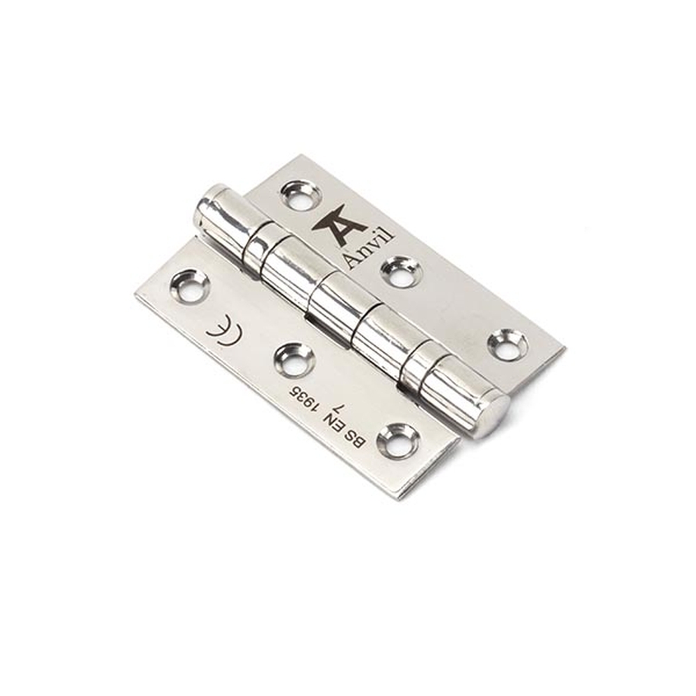 49571 • 76 x 50mm • Polished Stainless • From The Anvil Ball Bearing Butt Hinge