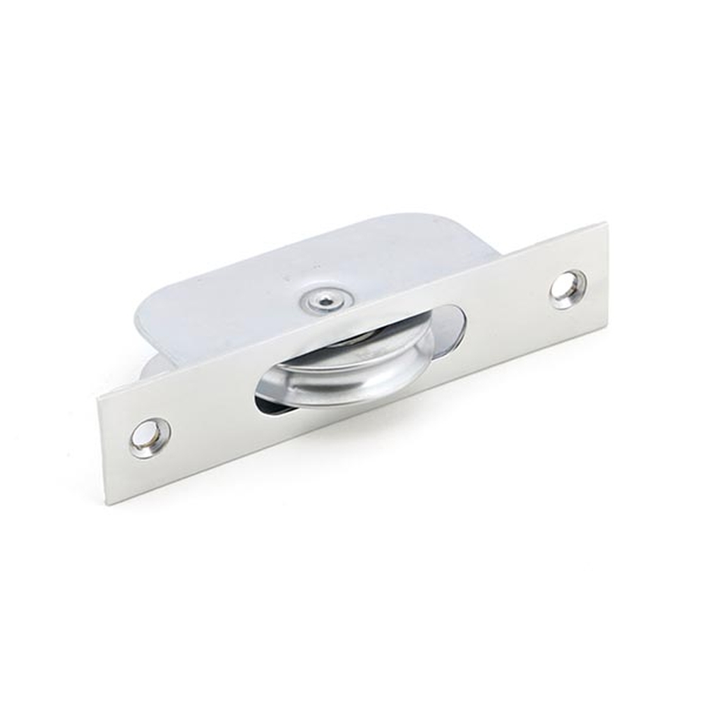 49588  48 x 18mm  Satin Chrome  From The Anvil Square Ended Sash Pulley 75kg