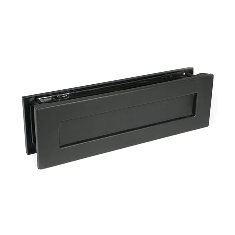 49593  315 x 92mm  Matt Black  From The Anvil Traditional Letterbox