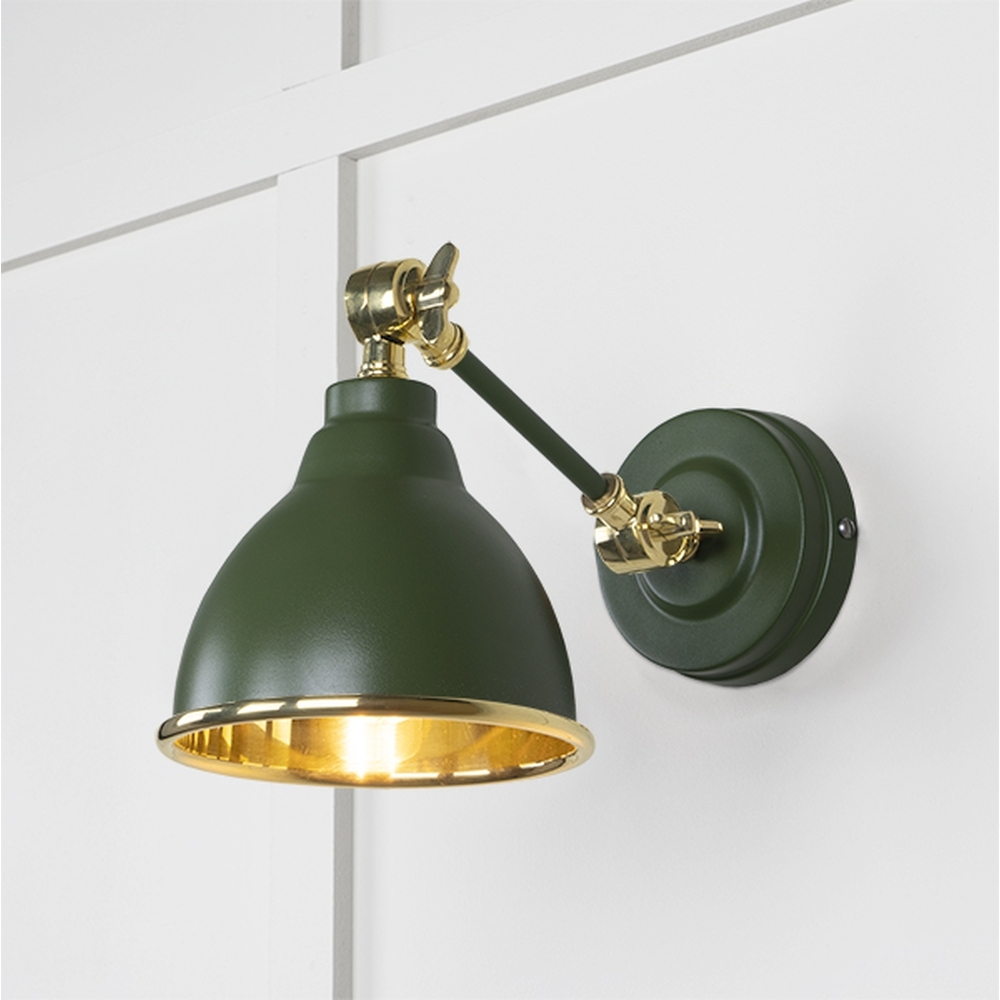 49716SH • 139 x 124mm • Smooth Brass • From The Anvil Brindley Wall Light in Heath