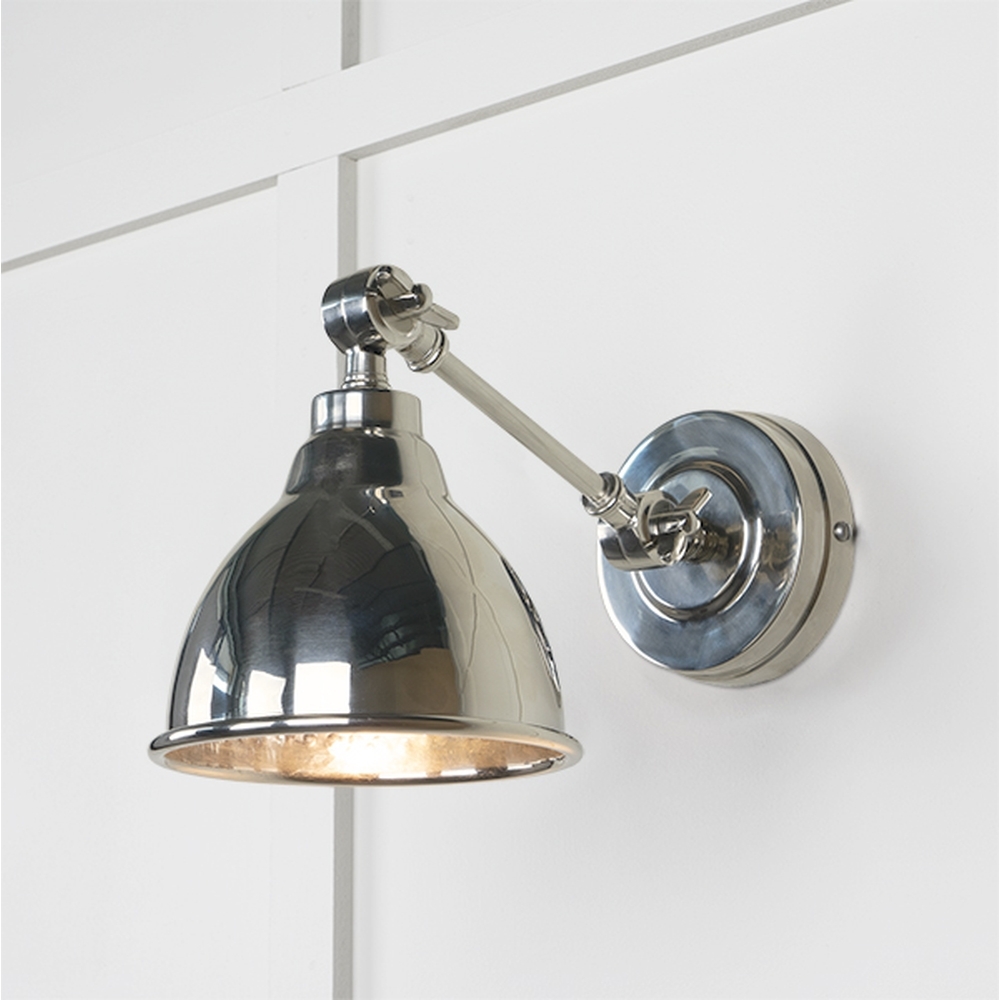 49718 • 139 x 124mm • Hammered Nickel • From The Anvil Brindley Wall Light