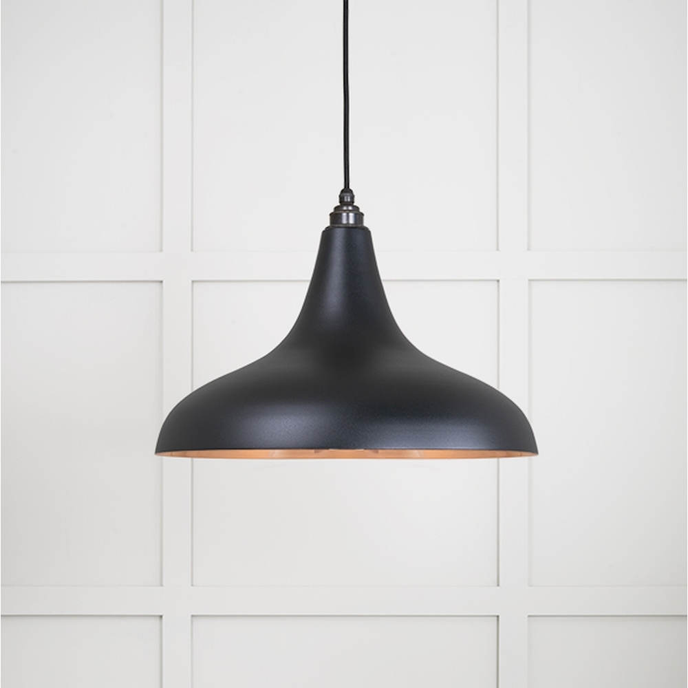 49720SEB • 412 x 240mm • Smooth Copper • From The Anvil Frankley Pendant in Elan Black