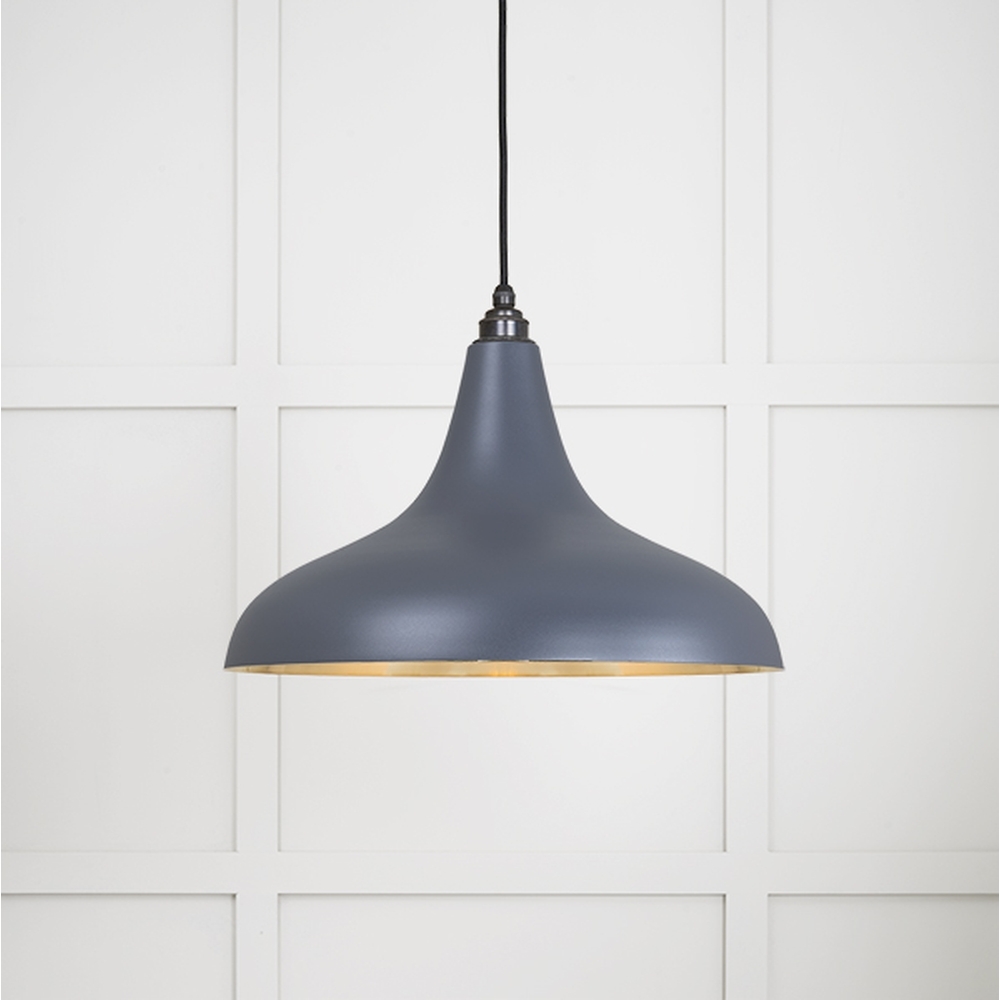 49722SSL • 412 x 240mm • Smooth Brass • From The Anvil Frankley Pendant in Slate