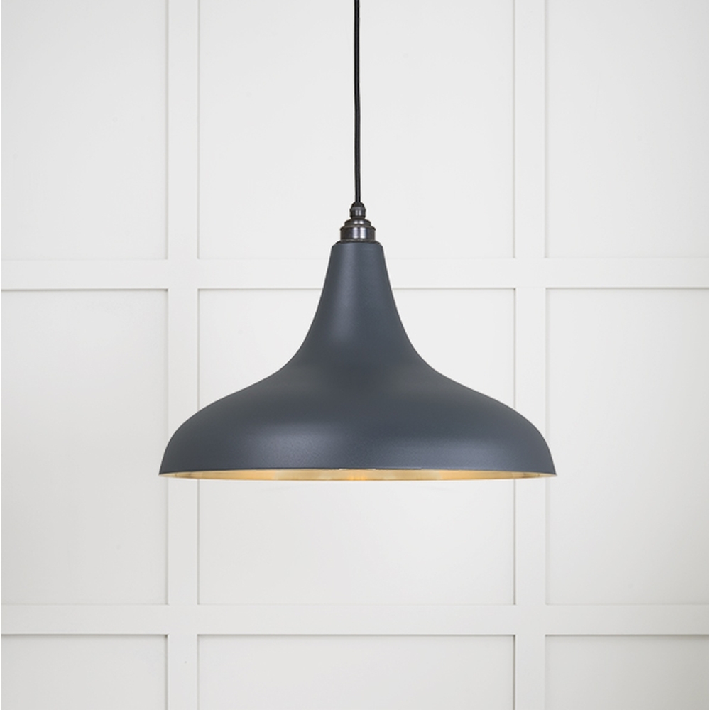 49722SSO • 412 x 240mm • Smooth Brass • From The Anvil Frankley Pendant in Soot