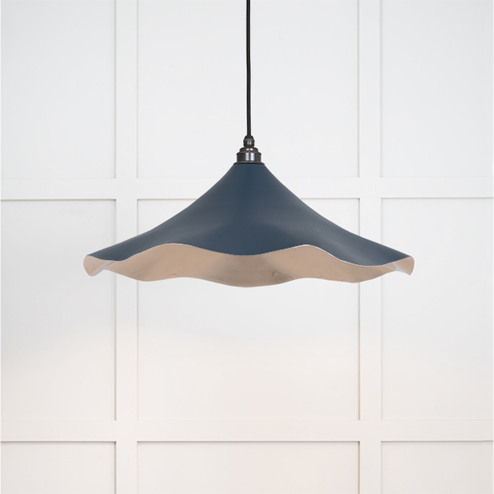 49730SDU • 500 x 146mm • Smooth Nickel • From The Anvil Flora Pendant in Dusk