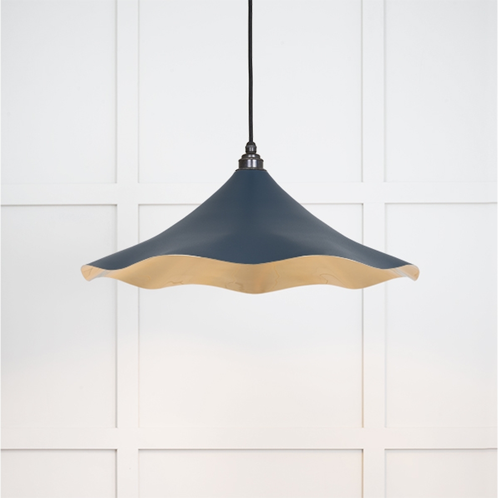 49731SDU • 500 x 146mm • Smooth Brass • From The Anvil Flora Pendant in Dusk