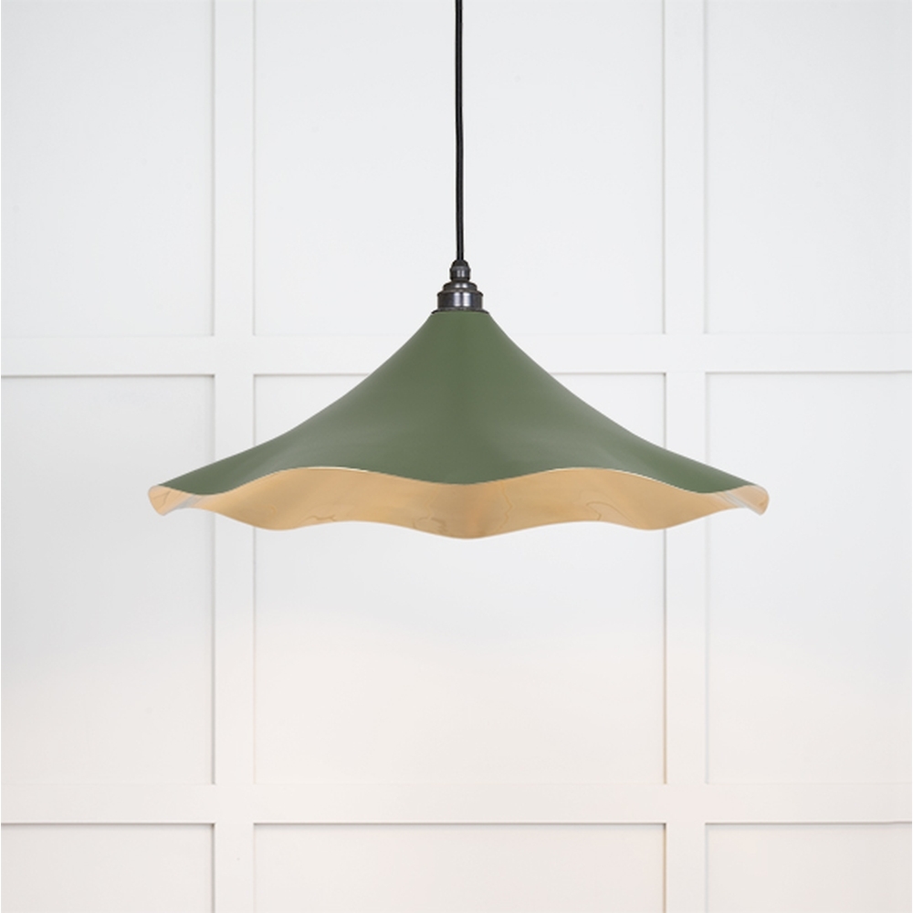 49731SH • 500 x 146mm • Smooth Brass • From The Anvil Flora Pendant in Heath