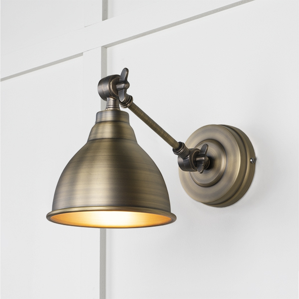 49733 • 139 x 124mm • Aged Brass • From The Anvil Brindley Wall Light