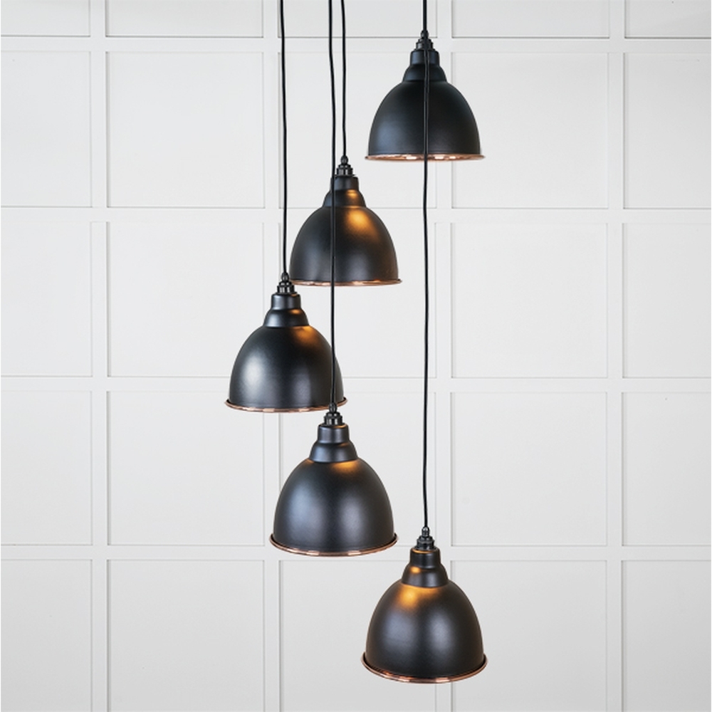 49736SEB • 260 x 270mm • Smooth Copper • From The Anvil Brindley Cluster Pendant in Elan Black