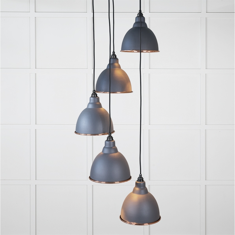 49736SSL • 260 x 270mm • Smooth Copper • From The Anvil Brindley Cluster Pendant in Slate