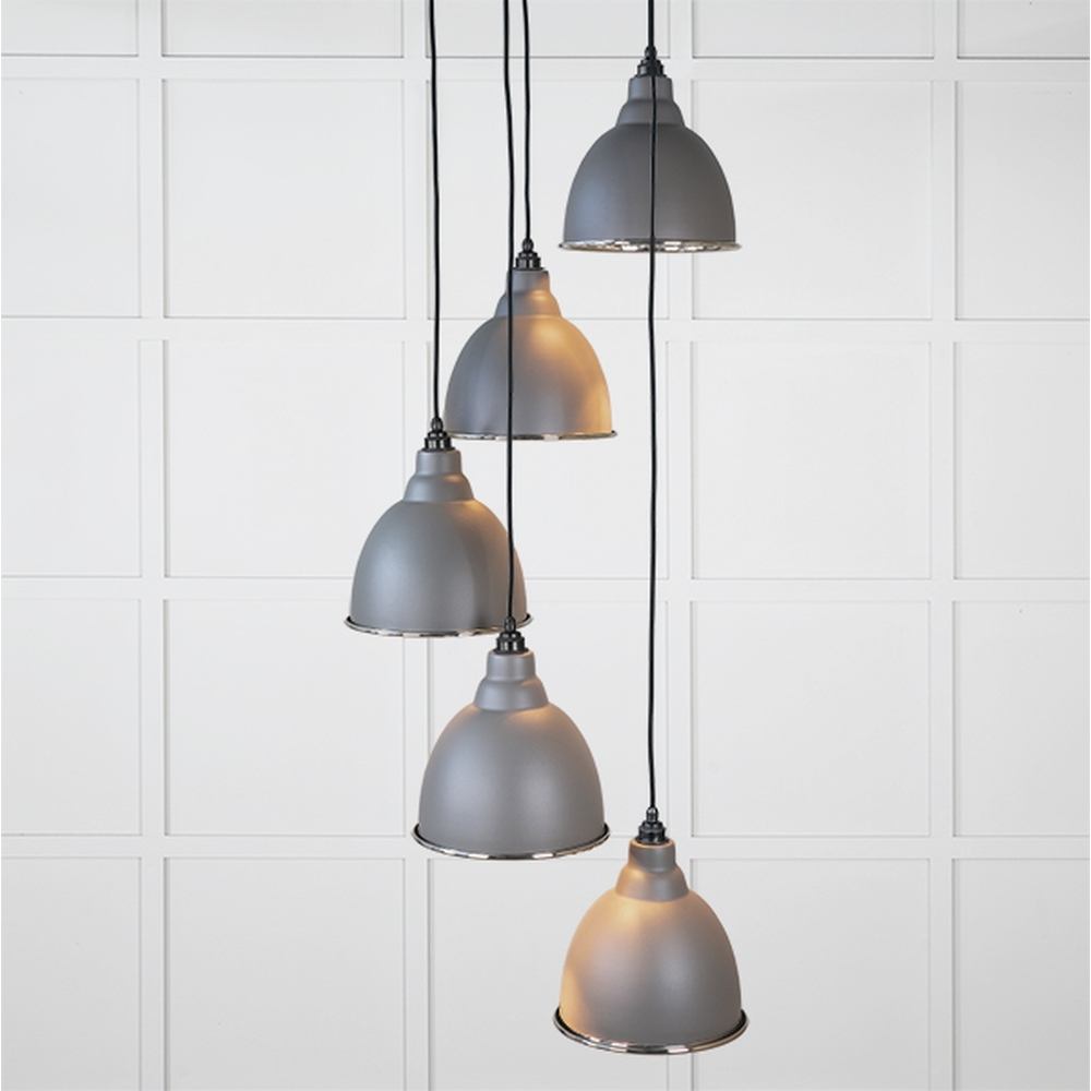 49737SBL • 260 x 270mm • Smooth Nickel • From The Anvil Brindley Cluster Pendant in Bluff