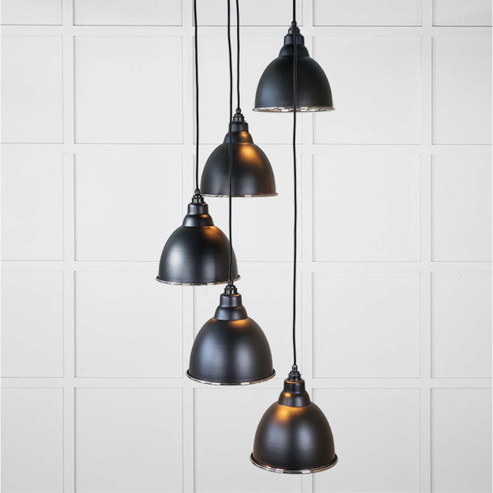 49737SEB • 260 x 270mm • Smooth Nickel • From The Anvil Brindley Cluster Pendant in Elan Black