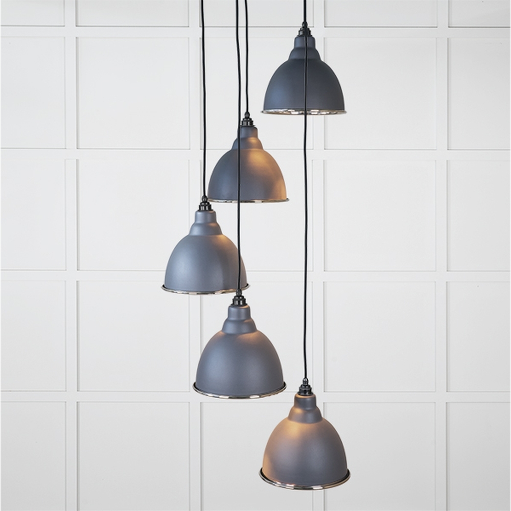 49737SSL • 260 x 270mm • Smooth Nickel • From The Anvil Brindley Cluster Pendant in Slate