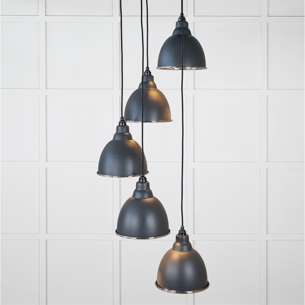 49737SSO • 260 x 270mm • Smooth Nickel • From The Anvil Brindley Cluster Pendant in Soot